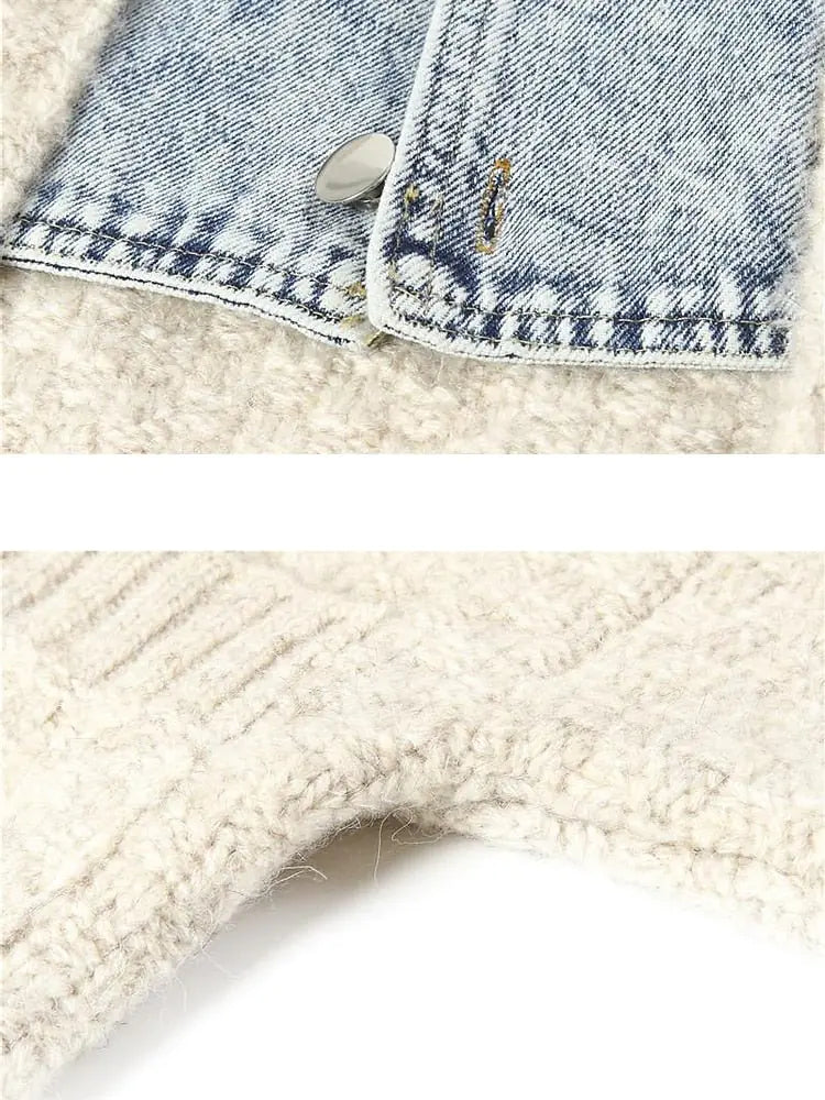 Denim Knit Sweater