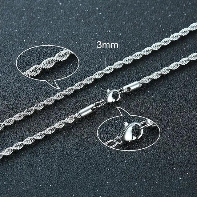 Twisted Rope Figaro Necklaces