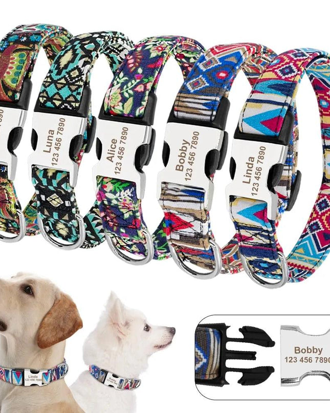 Dog Tag Collar Adjustable