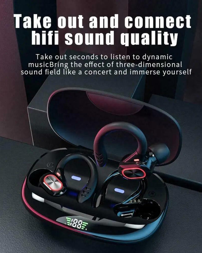 Bluetooth Headset 5.1 True Wireless Earphones Earbuds Headphones HiFi Sport TWS