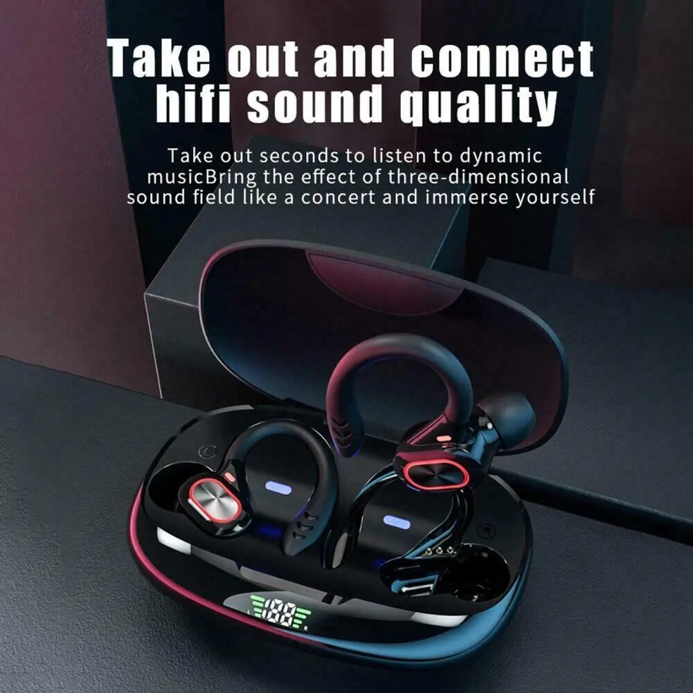 Bluetooth Headset 5.1 True Wireless Earphones Earbuds Headphones HiFi Sport TWS