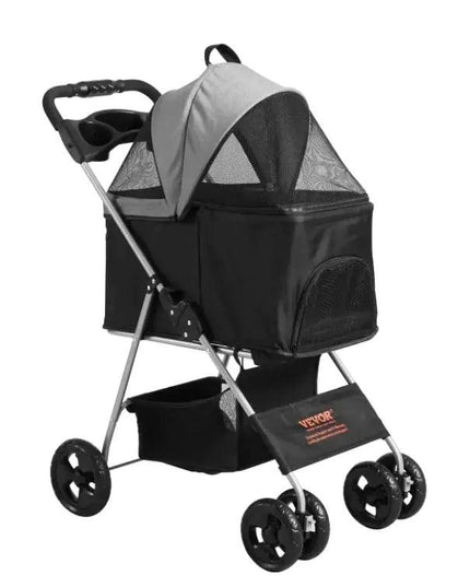 VEVOR Pet Stroller, A Four-wheeled Rotating Dog Stroller With A Brake, Has A Weight Capacity Of 35 Pounds
