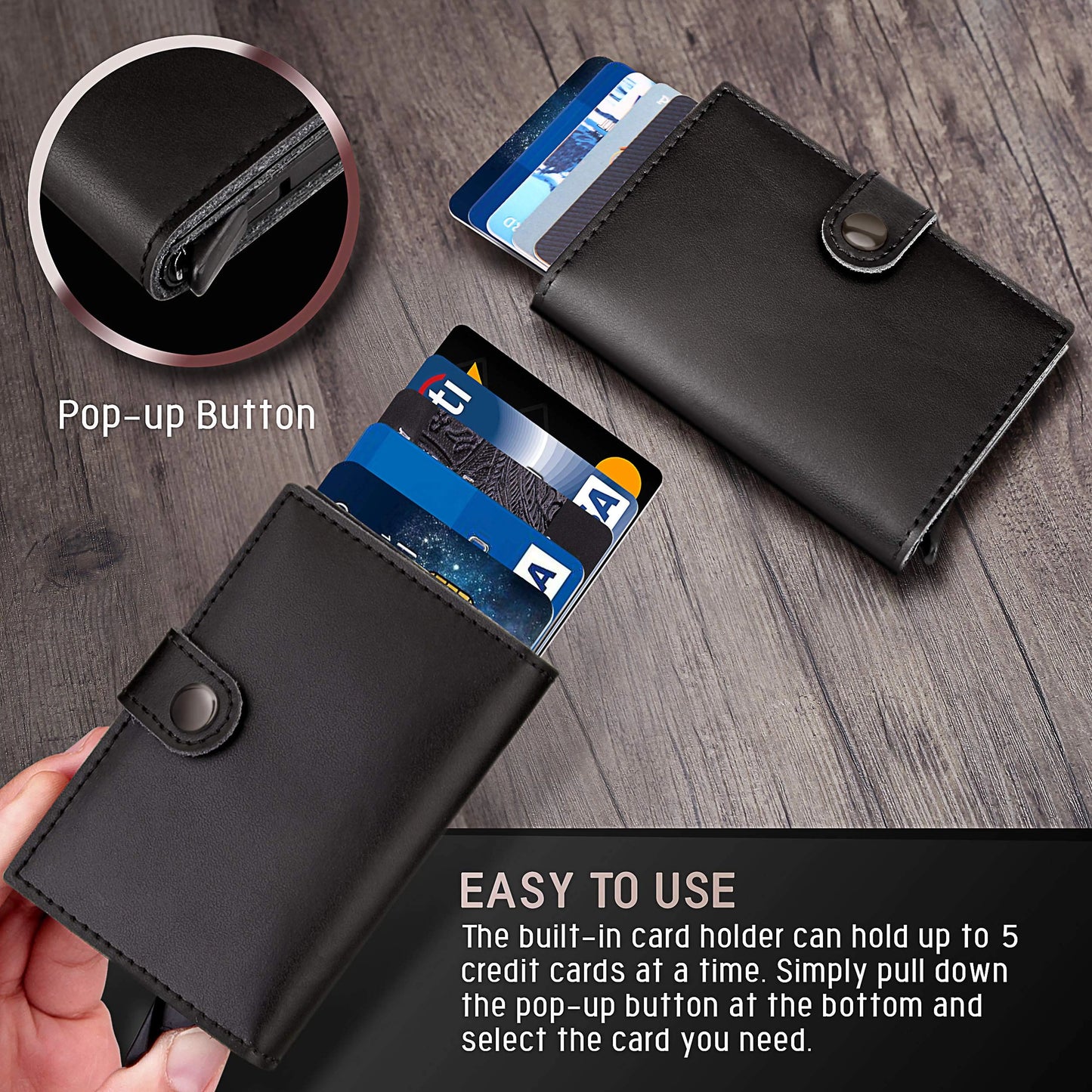 RFID Blocking Wallet ID Card Holder