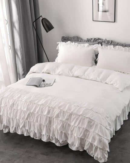 Pure Color Washed Cotton Four-piece Set