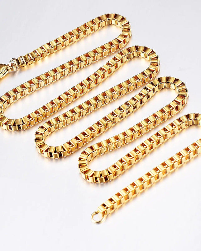 Stainless Steel Box Chain Necklace