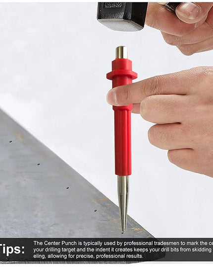 4 Piece Nail Setter & Center Punch Set 4" Wood Metal Super Impact Resistance USA