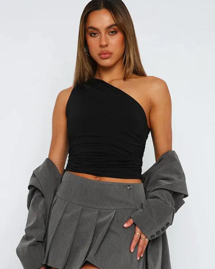 Chic Backless Vest Blouse