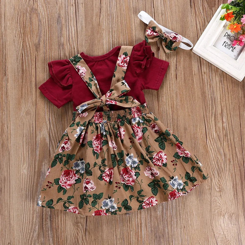 Romper Strap Dress Set