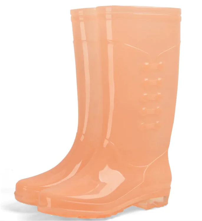 High Rain Boots Women's Fashion Flannelette Cotton Covers