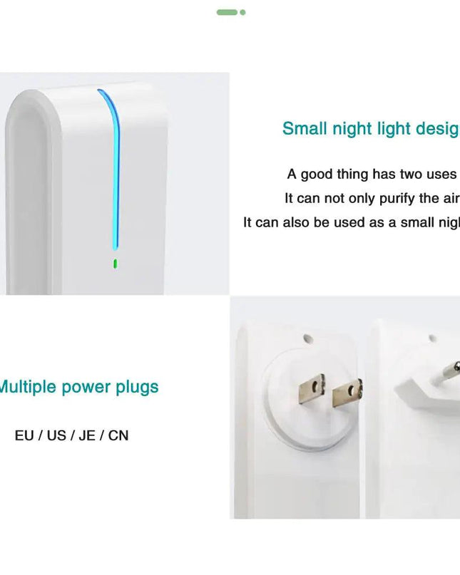 Portable Mini Plug In Negative Ion Generator Air Purifier