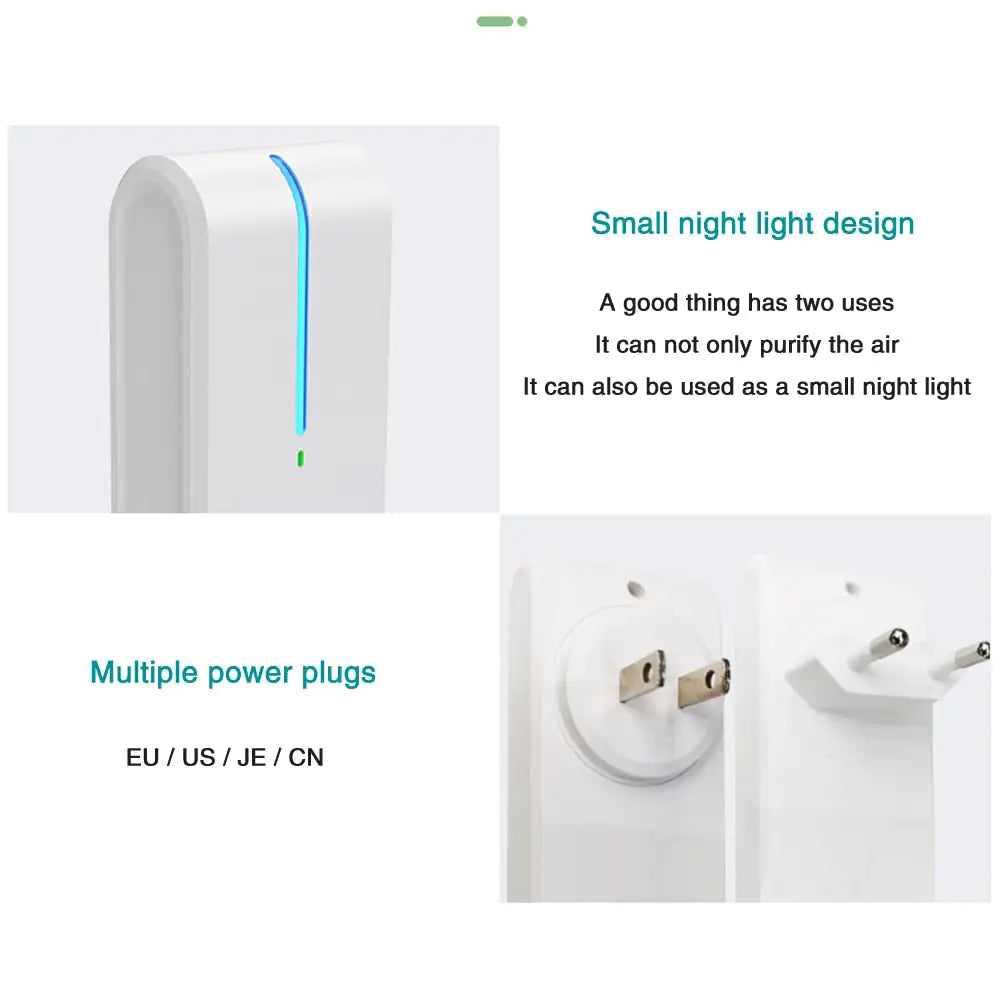 Portable Mini Plug In Negative Ion Generator Air Purifier