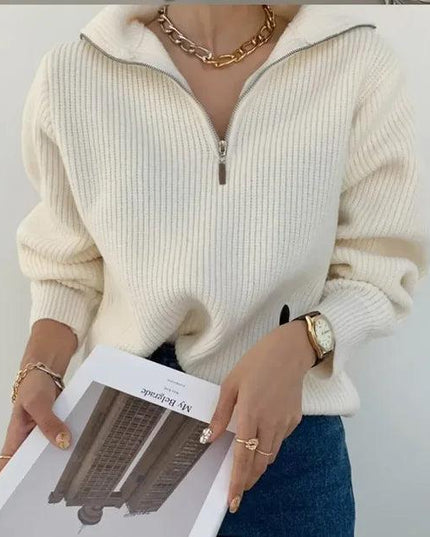 Turtleneck Zipper Sweater