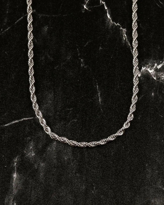 Gold Plated 5mm Rope Chain Necklace