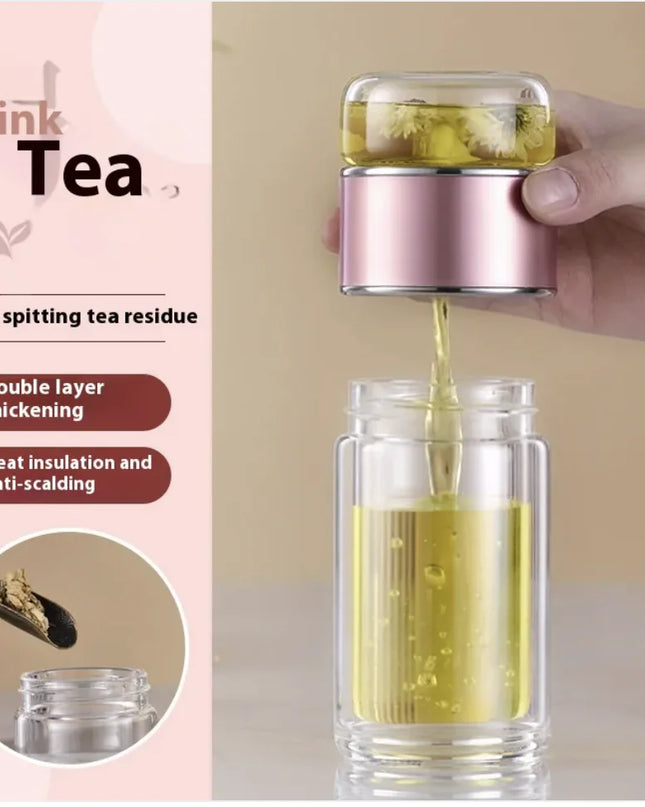 Double-layer Borosilicate Glass Tea Infuser