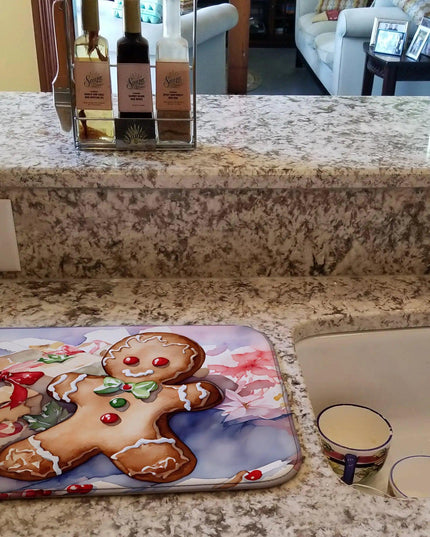 Christmas Gingerbread Dish Drying Mat