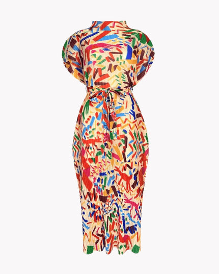 Colorblast Pleated Dress