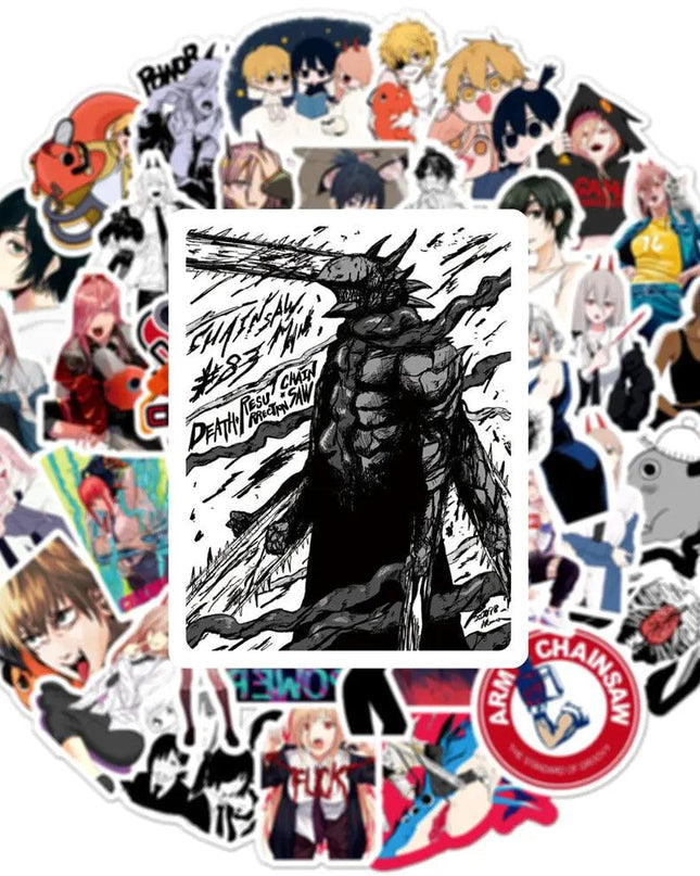 Aesthetic Stationery Chainsaw Stickers