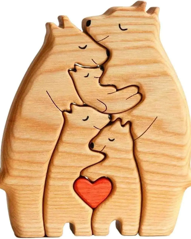 Wooden Animal Puzzle Decor Set