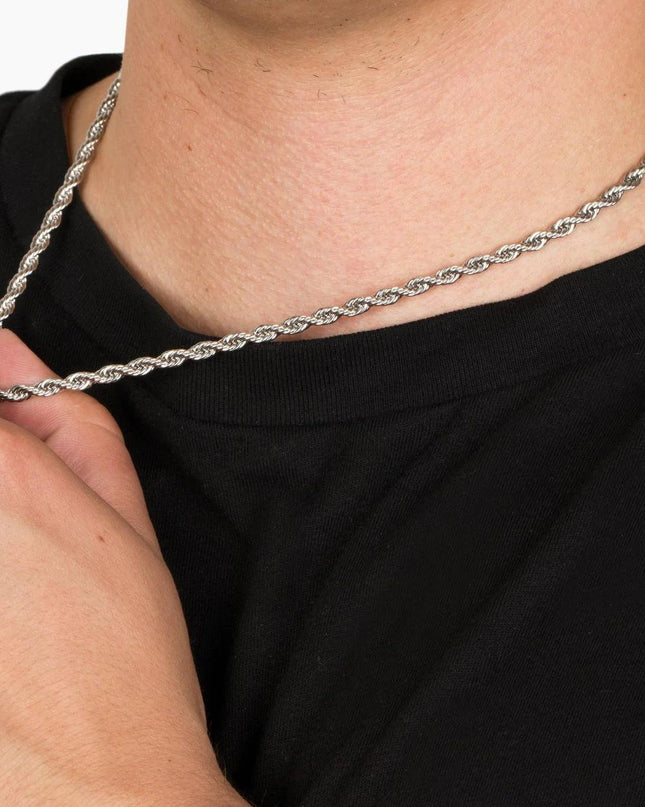 Gold Plated 5mm Rope Chain Necklace