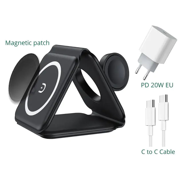 Magnetic 3 in 1 Wireless Charger Foldable