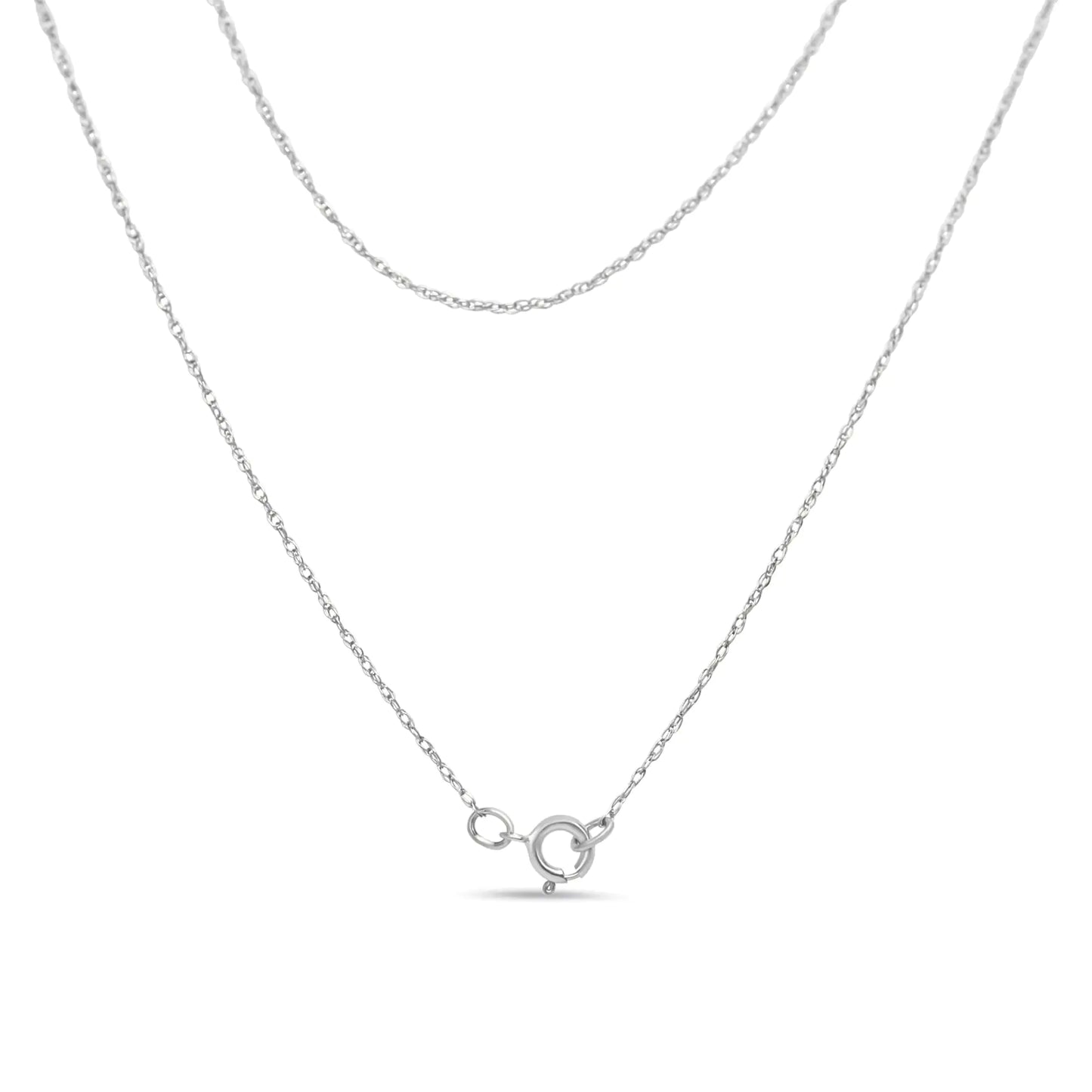 14K White Gold 1 7/8 cttw Princess and Baguette Cut Mixed Geometry Diamond Pendant Necklace (G-H, SI1-SI2)