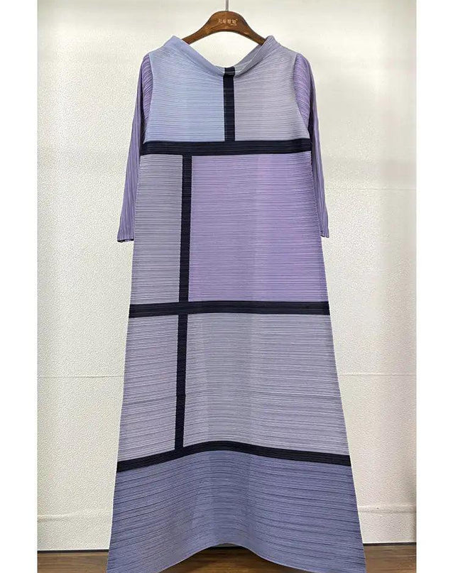 Colorblock Pleated Dress