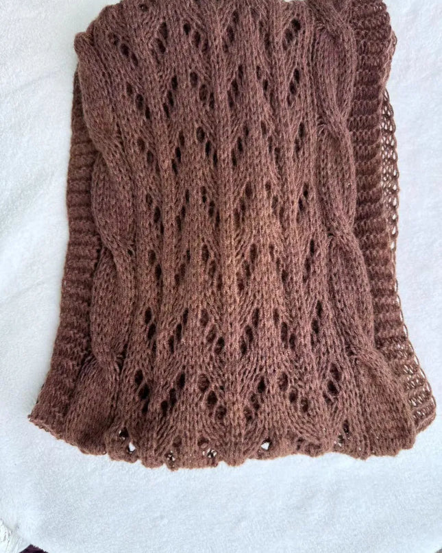 Knitted Double Sleeve Shawl