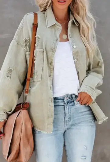 Ripped Denim Jacket