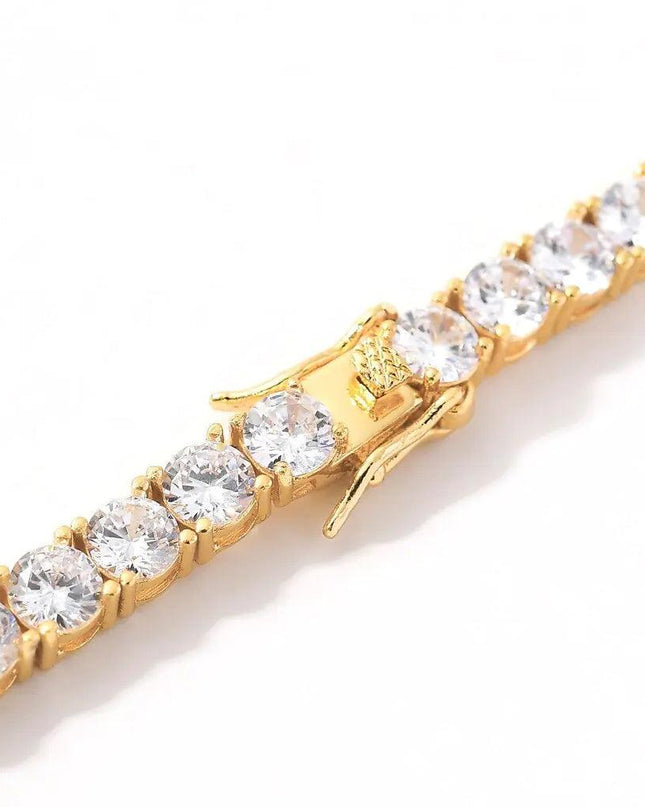 Cubic Zirconia Tennis Link Chain