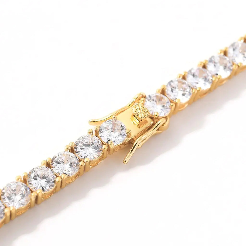 Cubic Zirconia Tennis Link Chain