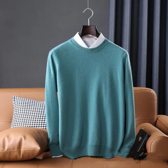 Men's Slim Fit Knit Sweater Pullover w/ Round Neck