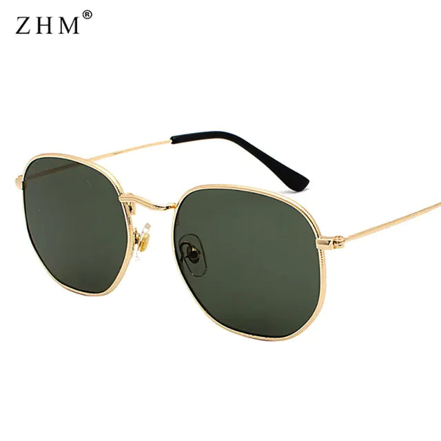 Luxury Sunglasses Classic Square Metal Frame