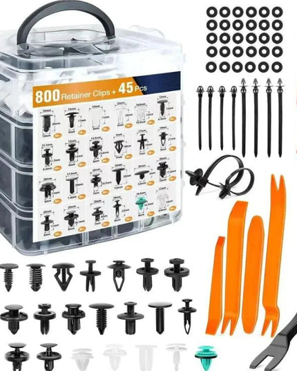 800PCS Car Bumper Repair Kit Boxed Universal Button