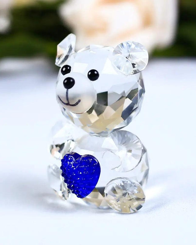 Romantic Bear Crystal Figurine
