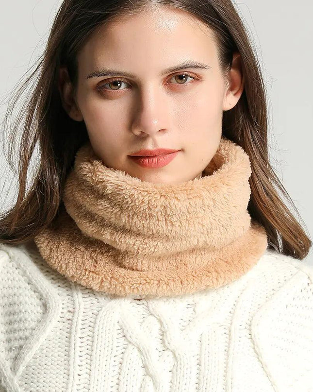 Solid Thick Plush Ring Scarf