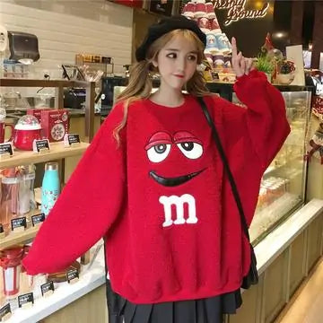 Fuzzy M&M Sweater