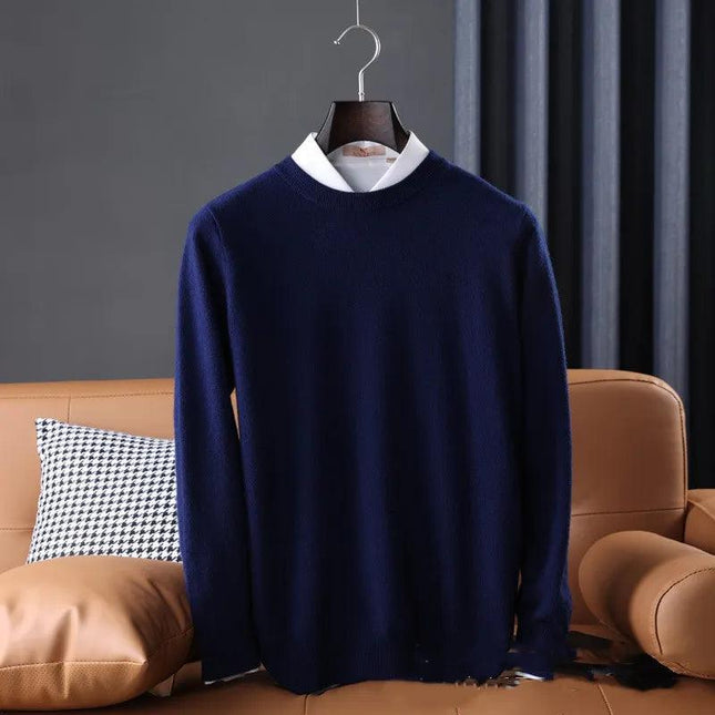 Men's Slim Fit Knit Sweater Pullover w/ Round Neck