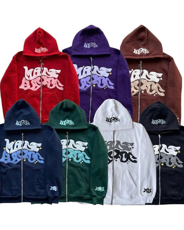 Letter Zip Oversized Sweatshirt