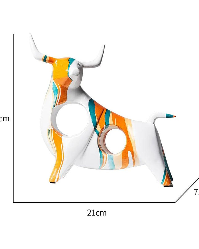 Modern Art Graffiti Cow Figurines