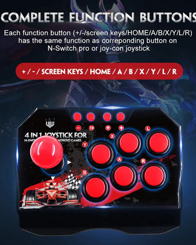 4-in-1 USB Wired Game Joystick Retro Arcade