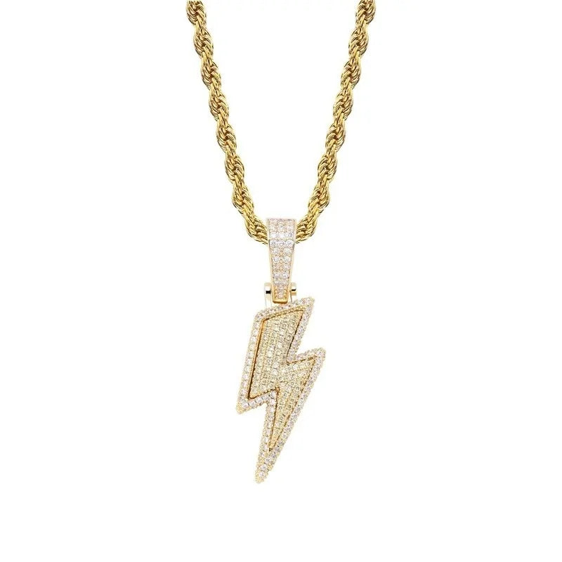 2024 Lightning Zircon Pendant Necklace for Men