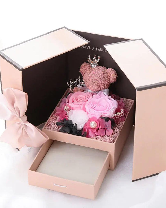 Artificial Flower Jewelry Box