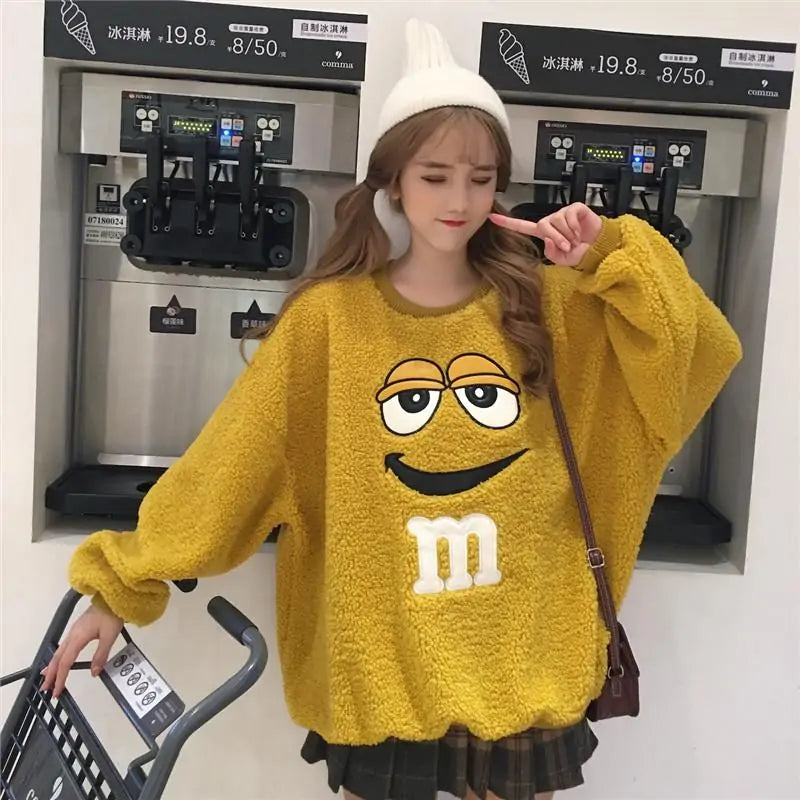 Fuzzy M&M Sweater