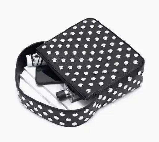 Rivet Underarm Shoulder Black Metal Motorcycle Bag