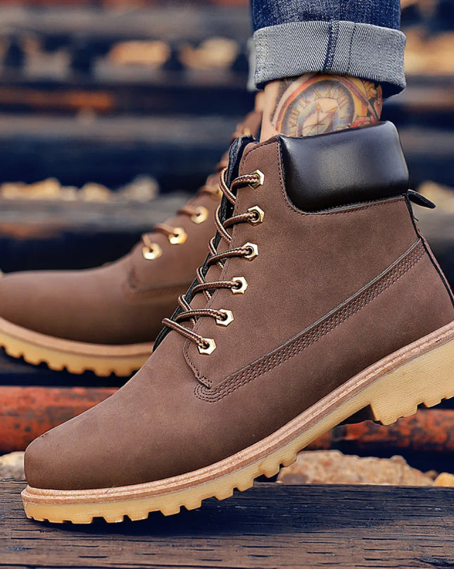 Men's PU Leather High-Top Snow Boots