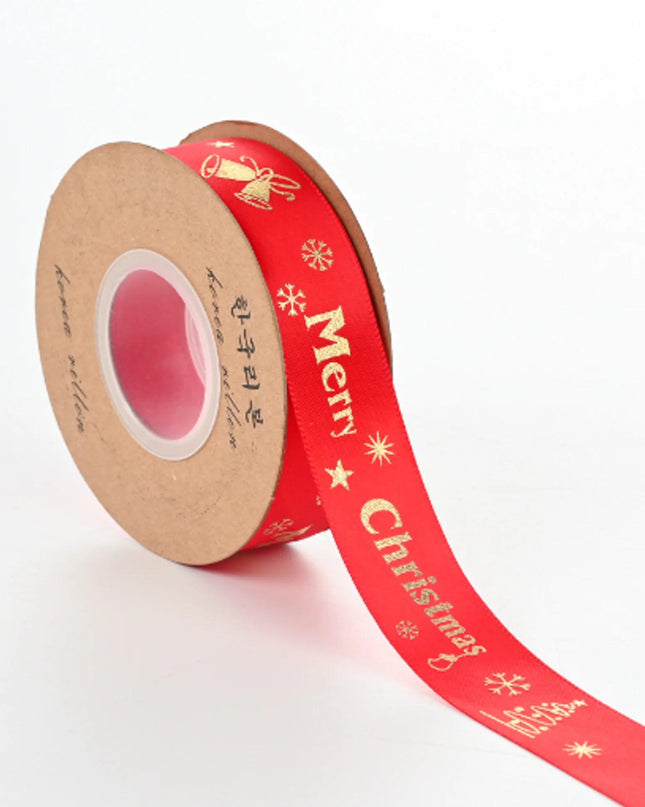 Ribbon Printed Christmas Design Decoration Gift Packing