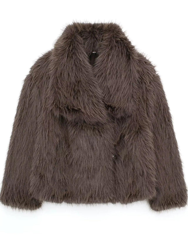 Faux Fox Fur Coat