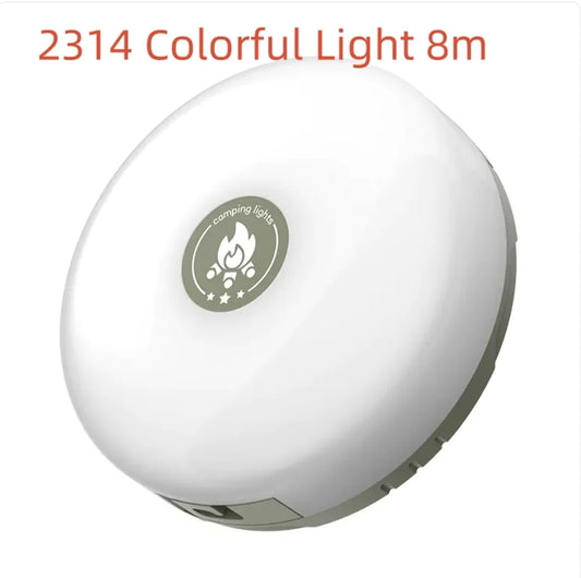 Multifunctional Rechargeable Camping Lantern with Seven-Color Ambient Light for Outdoor Tents