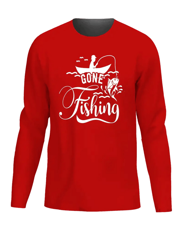 Gone Fishing Men Long Sleeve Shirt