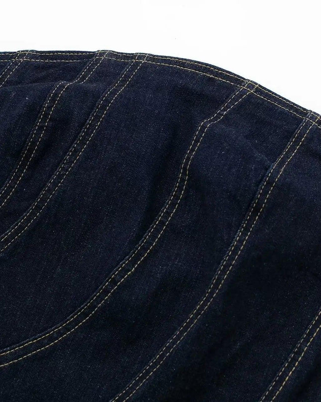 Swirl Thread Denim Dress